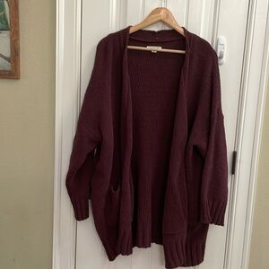 American Eagle Outfitters Burgundy Cardigan